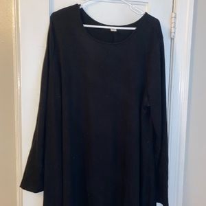 Old Navy Black Cotton Swing Dress